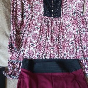 Maurice's burgundy outfit